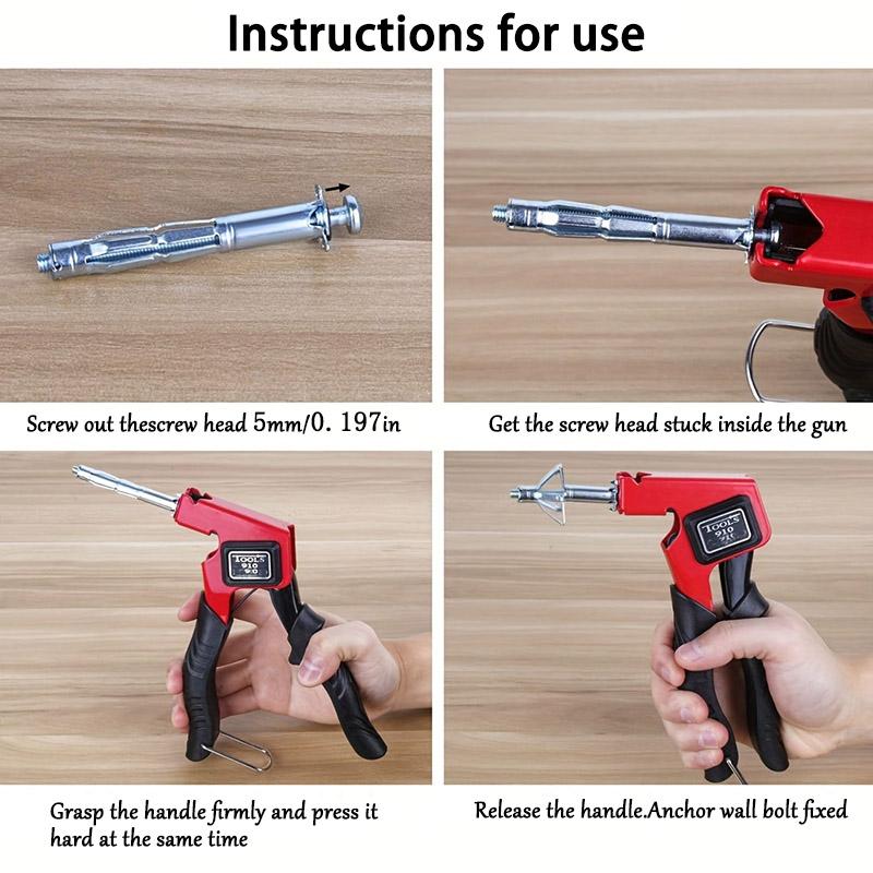 50KS Nástroj pro upevnění hmoždinek Šrouby Dutý pohon Hmoždinky do zdi Šroubová sada používaná k upevnění vysoce zatížitelných kotev na sádrokartonové desky