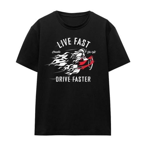 Disney Villains Unisex Adult Live Fast, Drive Faster Cruella De Vil T-Shirt