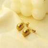 Titanium Steel Does Not Fade 316 Material Water Drop Oval Personalized Texture Earrings Stainless Steel Stud Earrings