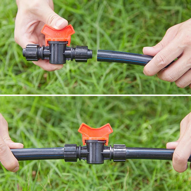 16mm Double Head Ball Valve for Greenhouse Irrigation