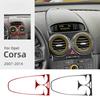 Real Soft Carbon Fiber Sticker For Opel Corsa 2007 2008 2009 2010 2011 2012 2013 2014 Car Central Control Outlet Time Screen.