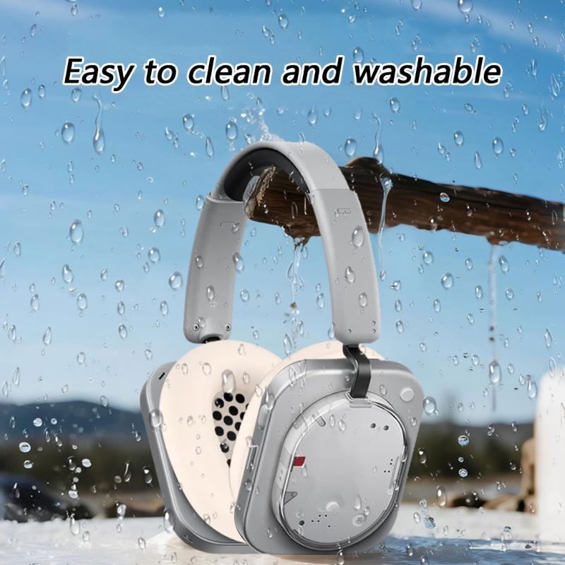 Universal Earpads Cover Sweatproof Noise Reducing Headphone Silicone Covers Easy Installation For Headphone(1)