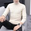 2025 Autumn Men Weave Sweaters Men Warm Turtlenck Knitted Pullover Solid Color Sweater Streetwear Homme Casual Harajuku Sweater