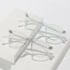 Korean Style Round Transparent Eyeglass Frames for Women, Slimming Design, Prescription-Ready