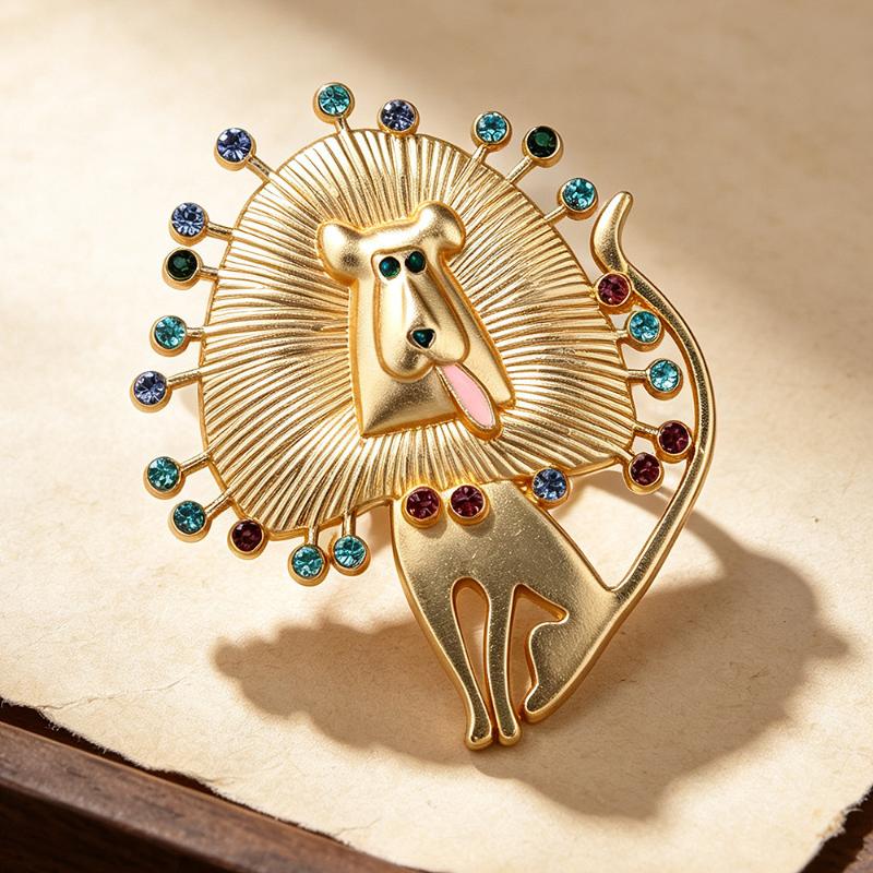 Western Retro Style Luxury Vintage Heavy-Duty Animal Design Brooches Pin For Men And Women Jewelry And Fashion Accessories