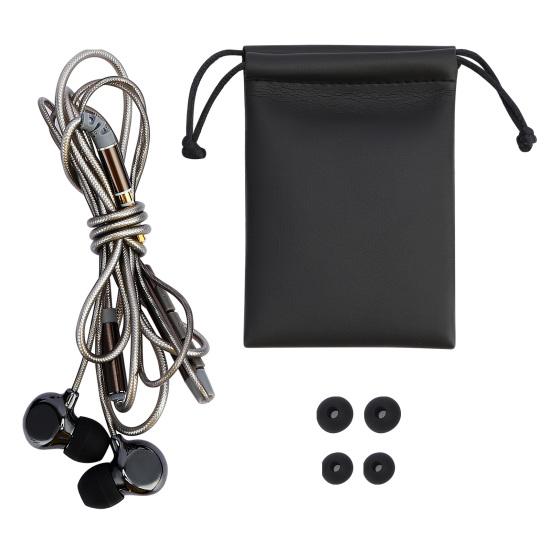 Wired Earphones In-Ear Noise Reduction Deep Bass Headphones with Microphone and Volume Control for Smartphone Laptop Computer