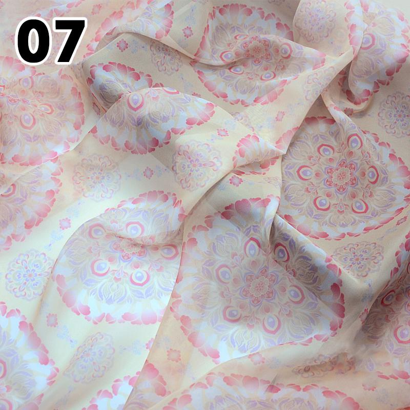 50X145Cm Dunhuang Tuanhua Tulle Fabric By Meter for Hanfu Skirts Dress Wedding Chinese Diy Sewing Craft Gradient Chiffon Fabric