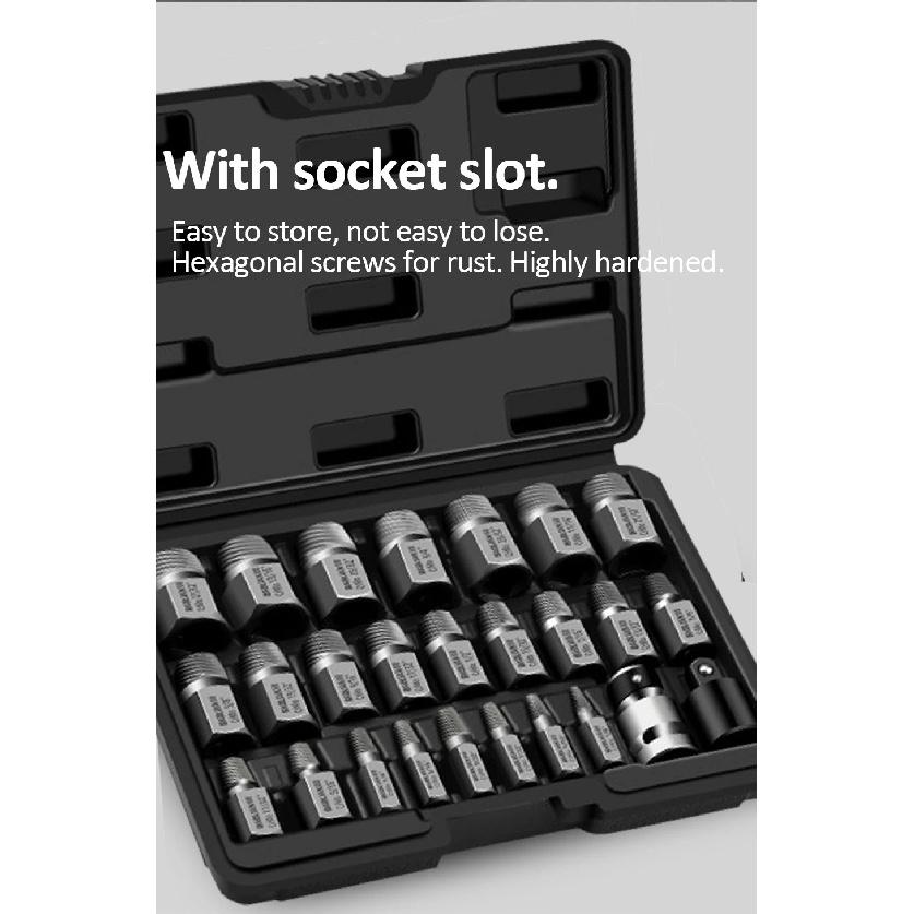 Universal Damaged Screw Extractor Easy Out Bolt Extractor Set Bolt Stud Remover Tool Drill Set Broken Speed Out Bolt Extractor