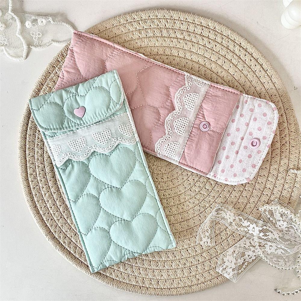 Sweet Cotton Glasses Storage Bag Korean Style Lipstick Bag Portable Lovely Eyeglasses Case  Travel