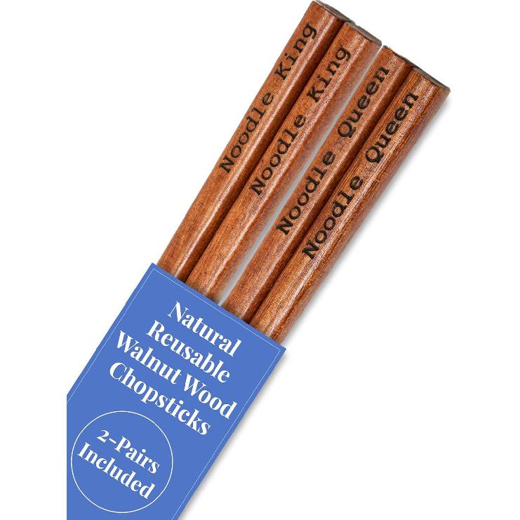 Wooden Chopsticks Wood Reble, Chinese Chop Sticks Set Japanese Sushi, Wedding Party Gifts Bridal Shower Thank You Party Favors Wedding Guests