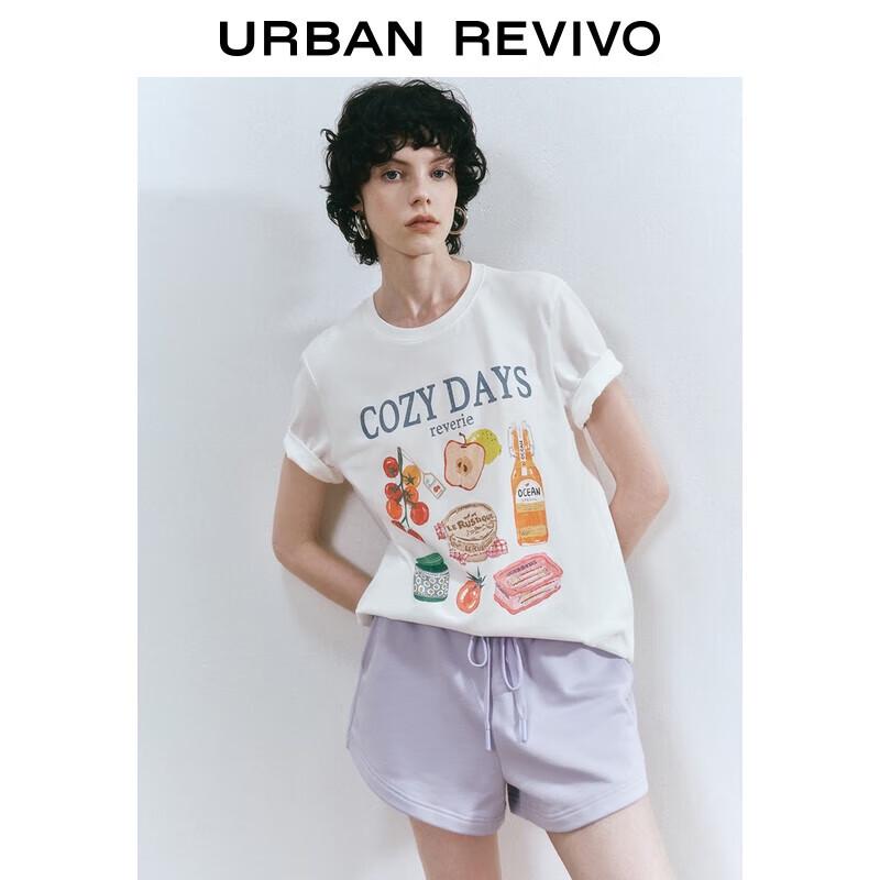 UR2025 Women s Fun Print Cotton Short Sleeve T-shirt XS