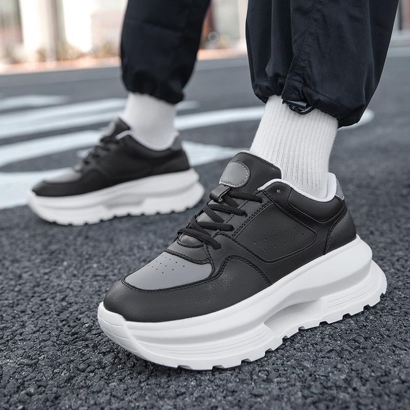 Men's Fashionable Thick Sole 6CM Platform Dad Shoes - New Style Casual Sneakers