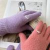 THEHEE Wool Knit Ribbon Gloves