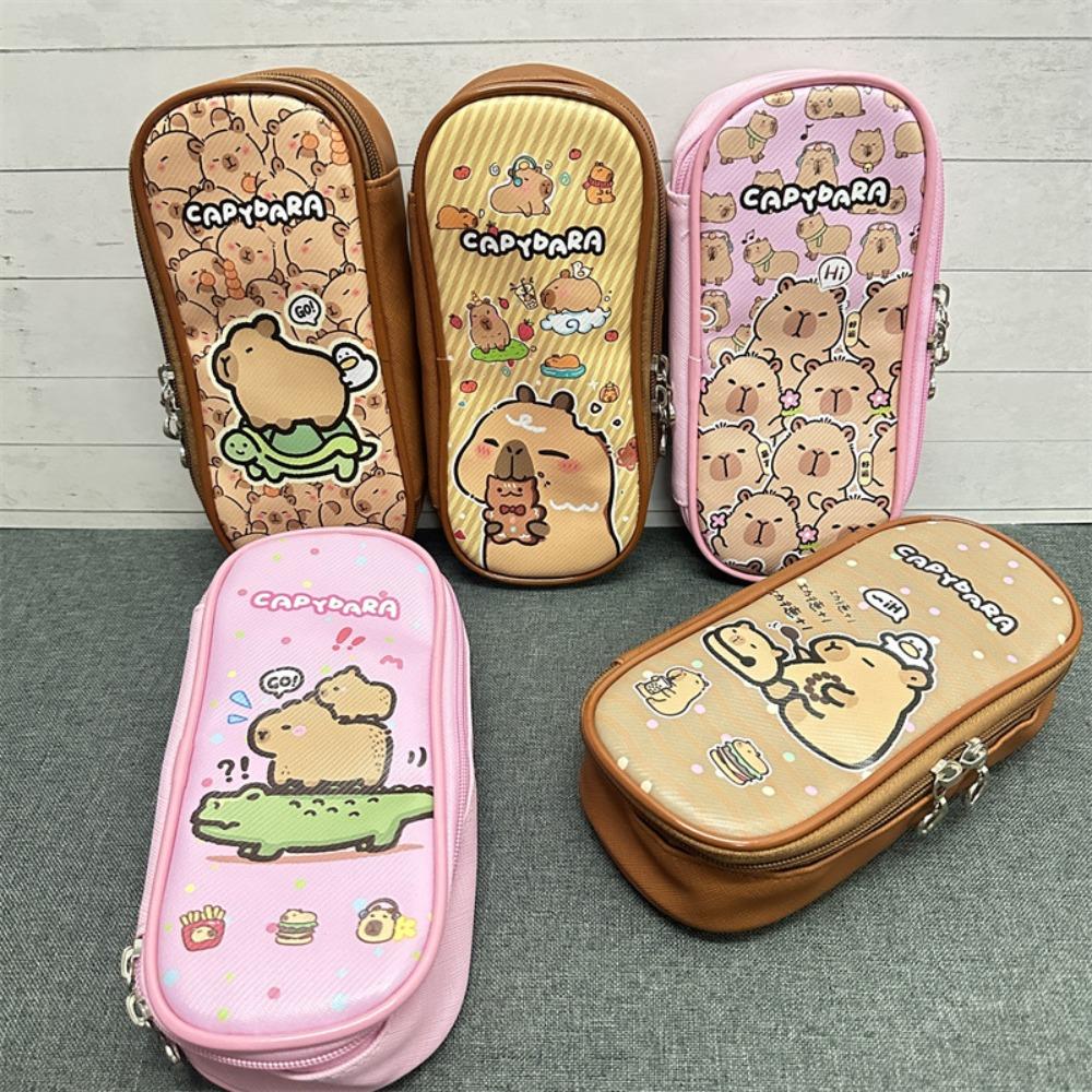 

PU Pen Bag Zip Stationery Organizer New Pencil Case Gift E
