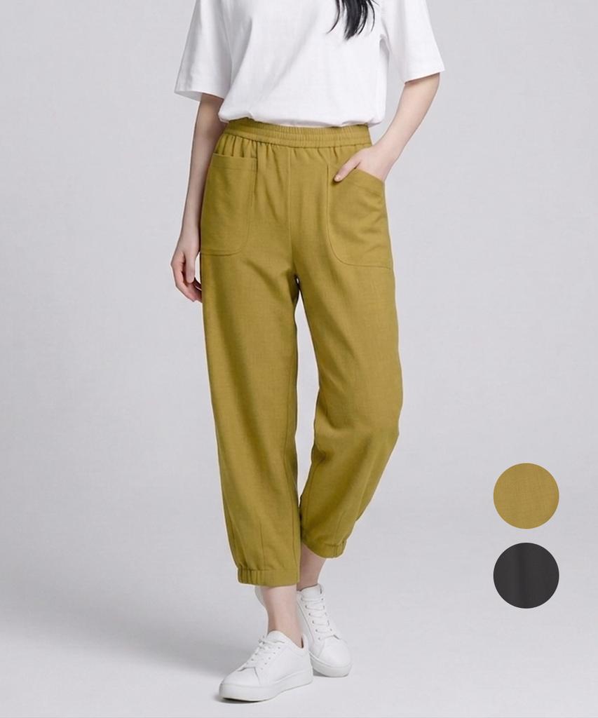 KIM YOUNG JOO GOLF Summer Flowy Jogger Spandex Women'S Elastic Waist Pants Dqmlsl79