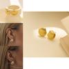2023 Trendy Gold Geometric Shell Earrings Chic Alloy Electroplated Design