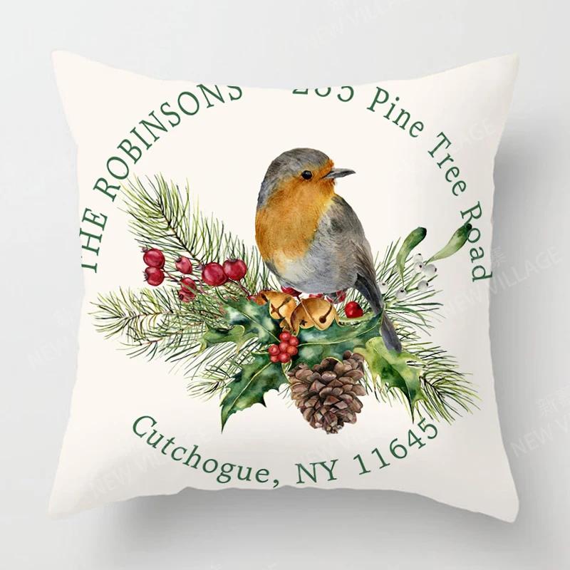 Christmas Series Pillowcases Sofas Cushion Covers  Home Decor Can Be Customized for Holiday Celebrations 40x40 50x50 60x60 35x35