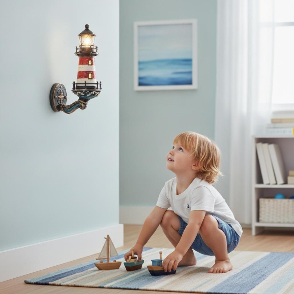 Wandlampe Ambientebeleuchtung Küstenleuchtturm Wandleuchte für Leseecke