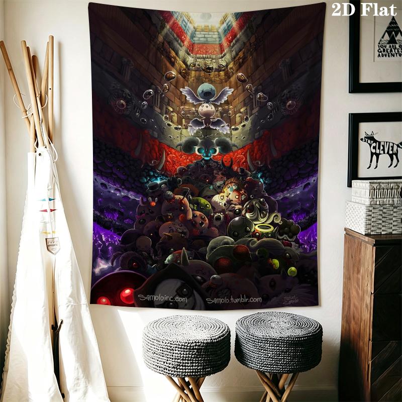 The Binding of Isaac Wall Tapestry Aesthetic Wall Hanging Printed Fabric Blanket Decorative Tapestries for Bedroom Living Room Home Decor