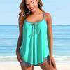 2024 New Lady Oversize Beachwear Bathsuit Women Two Piece Tankini Swimsuit Set Summer Sexy Fashion Bikini Set Female Monokini
