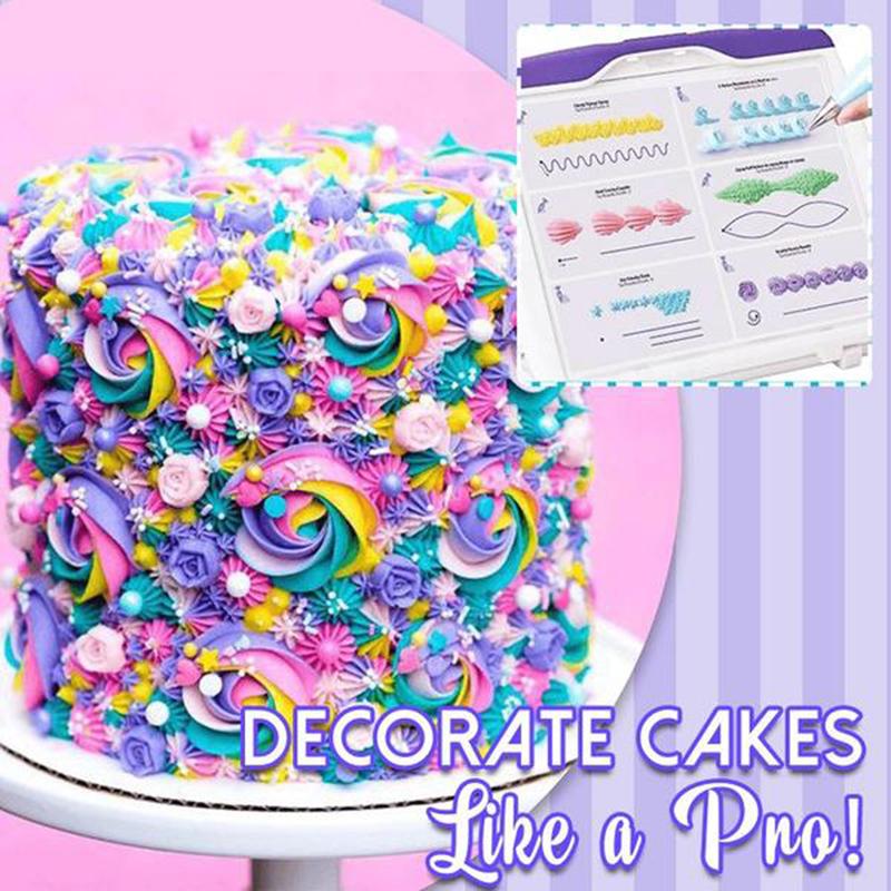 Cake Decorating Piping Techniques Training Kit DIY Cake Cream Decorating Practice Board Drawings