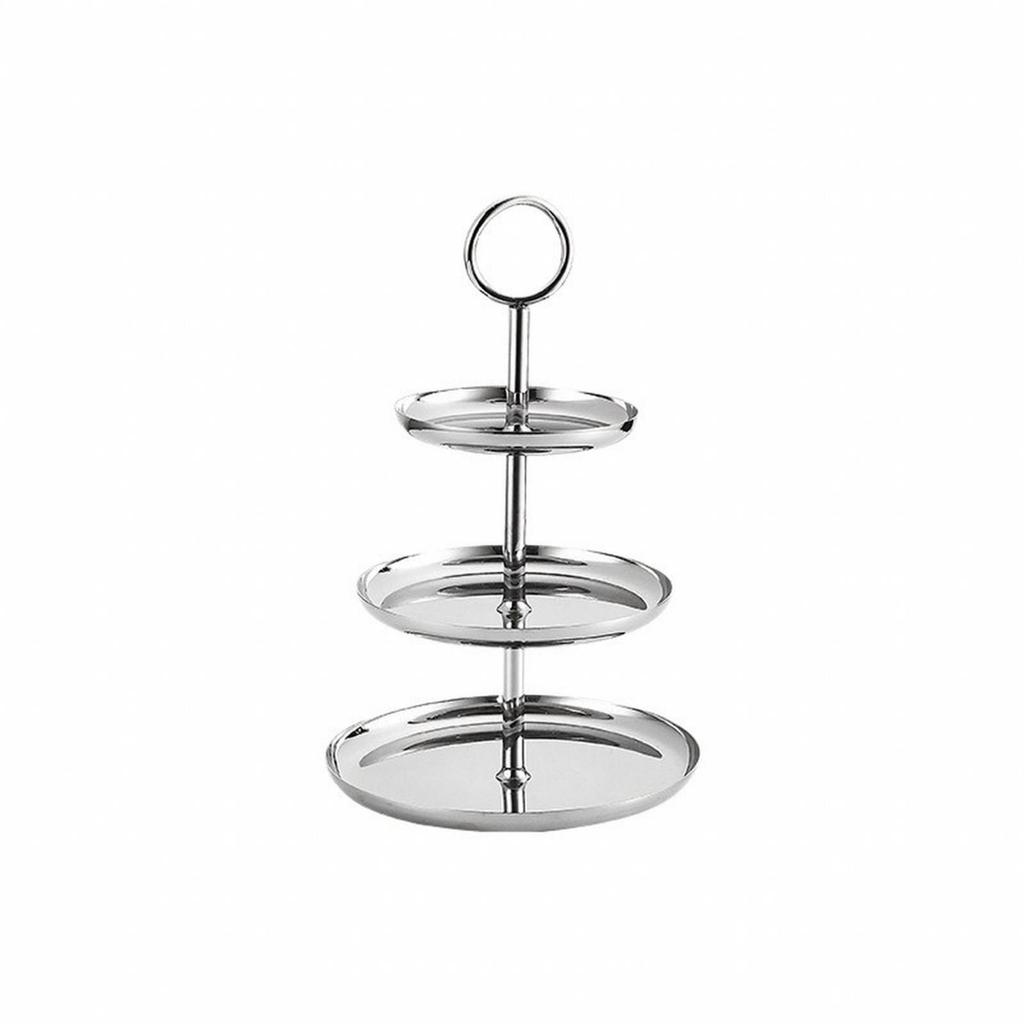 3Tier Dessert Stand Stainless Steel ThreeTier Serving Mirror Polished Tiered Tray for