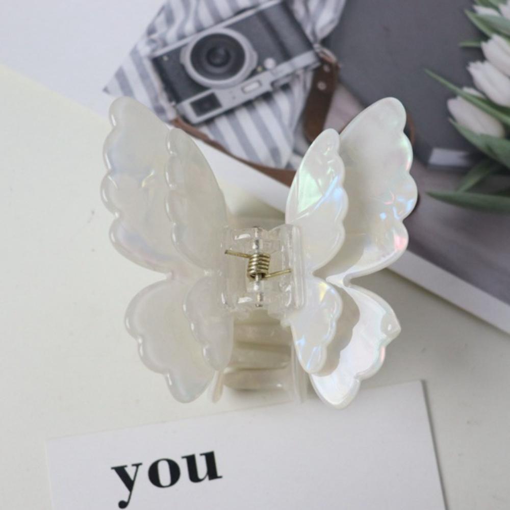Small Size Butterfly Hair Clip Acetate Shark Clip Sweet Style Fairy Hair Gripper  Women & Girls