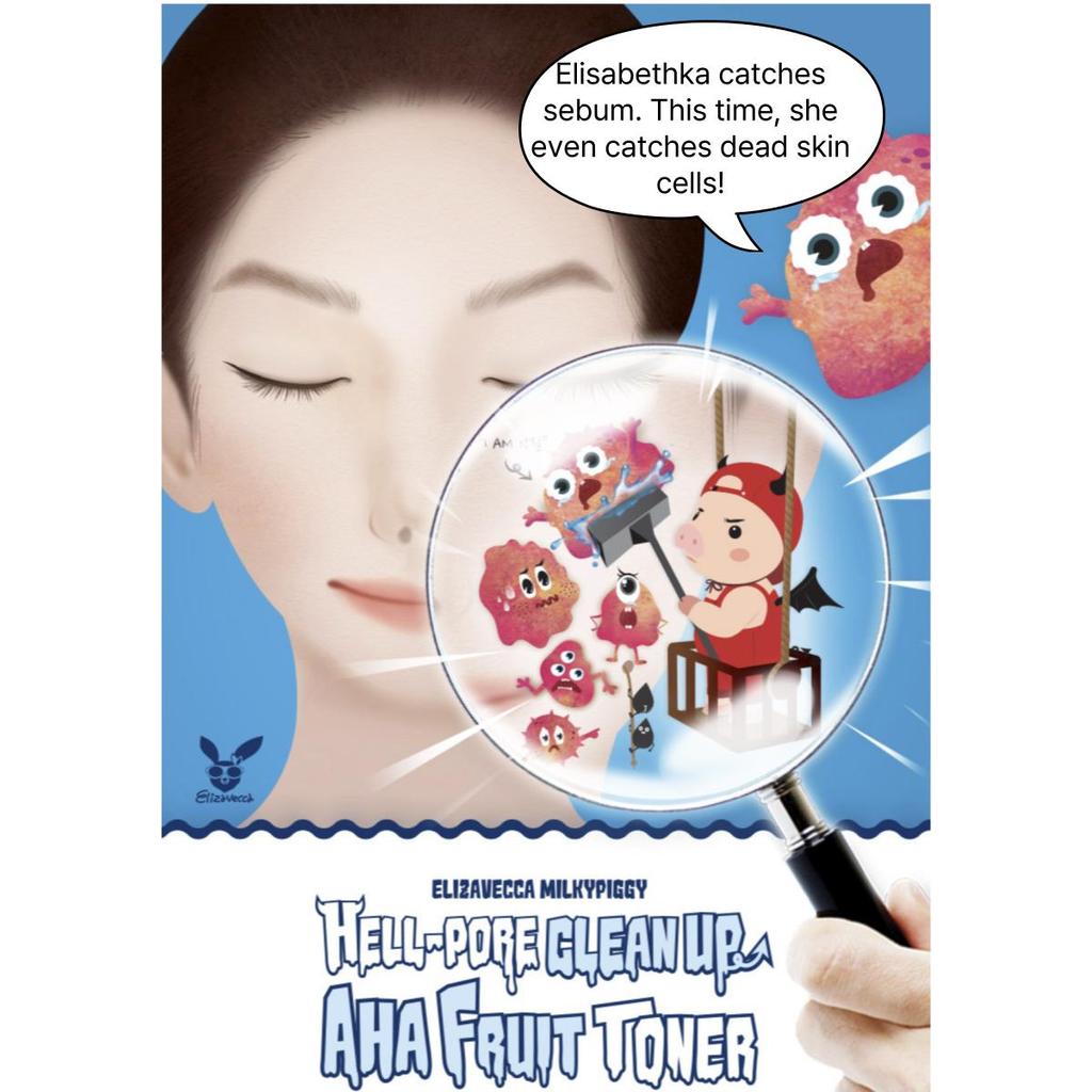 [ELIAZVECCA] Milk Piggy Hell-Pore Clean Up AHA Fruit Facial Toner 200ml
