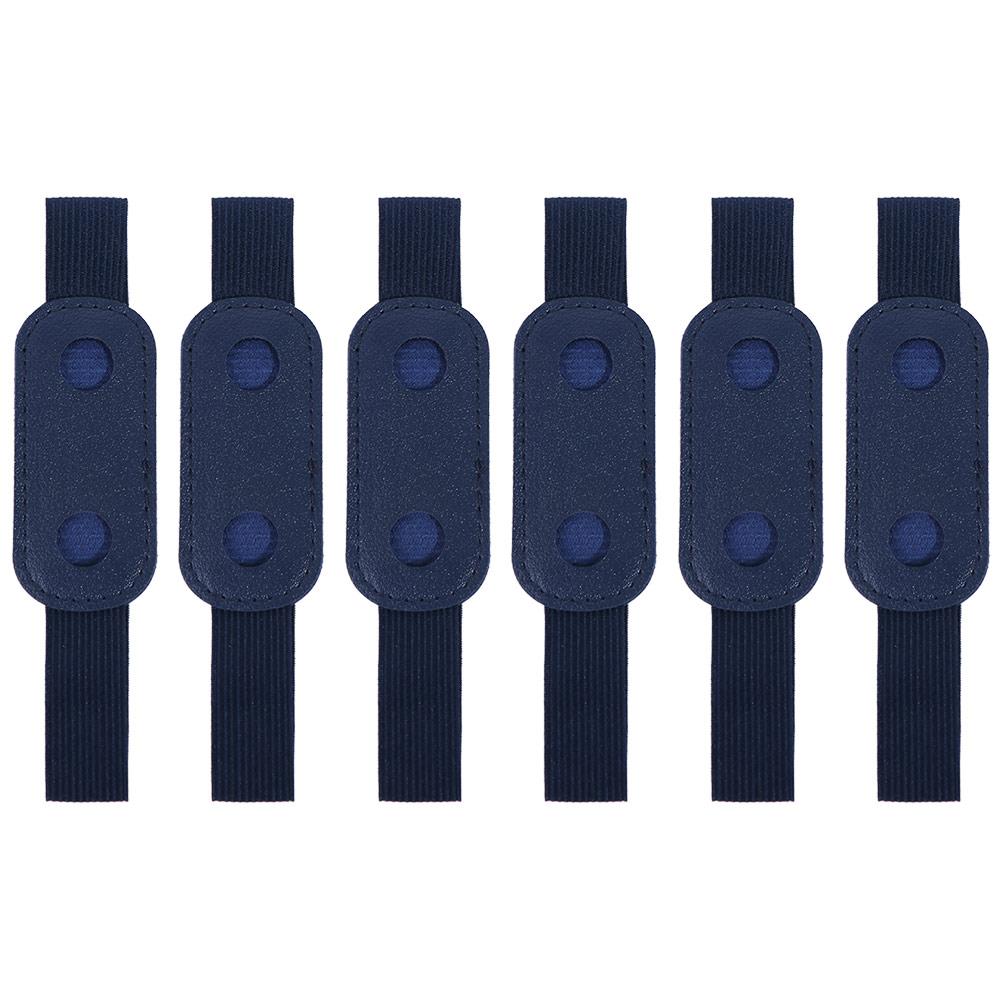 6Pcs Adjustable Straps Elastic Band Pen Holder Portable Detachable Pen Sleeve Pouch Easy To Store PU Leather