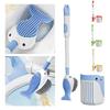 Cepillo de Inodoro de Silicona de Ballena con Chorro, Limpieza de 360 Grados, Montado en la Pared con Agujero para Colgar Herramienta de Baño