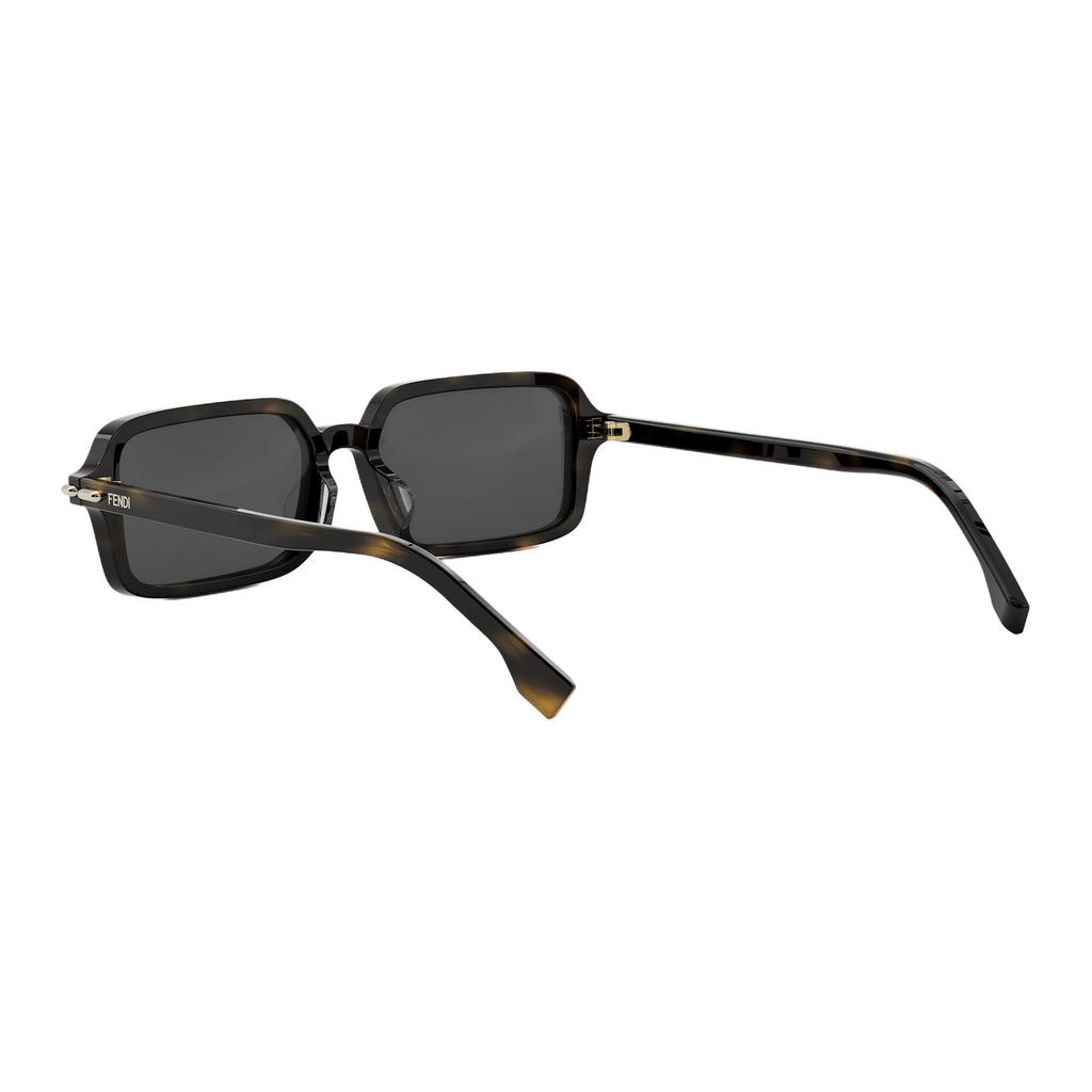 Fendi Logo Acetate Square Sunglasses Unisex Sunglasses Tortoiseshell FE40174F_52C