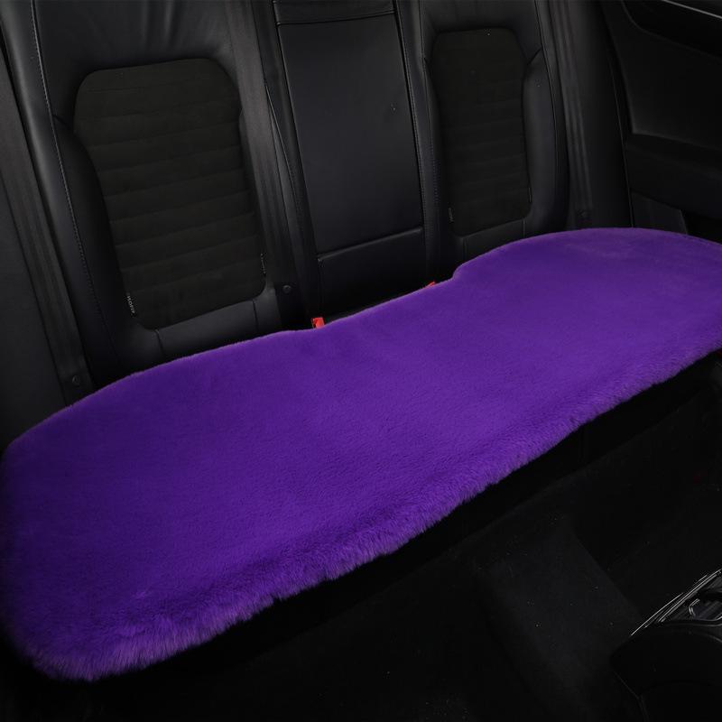 Rabbit Plush Winter Car Seat Cushion - Thick, Warm, No-Backrest, Universal Three-Piece Set