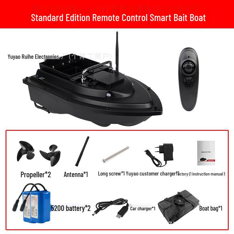 Large Remote Control Bait Boat with GPS & Auto Return for Fast Cruising