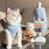 Autumn and winter warm cat super cute clothes cold cute three-dimensional doll traction buckle pet warm thickened bipod