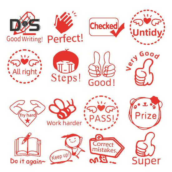 Englisches Kommentarsiegel Langlebiger Tintenverbrauch Englischer Kommentarstempel Mehrere Farboptionen Bewertungstool für Lehrer