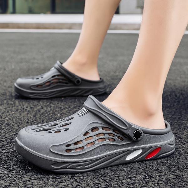Mens Womens Garden Clogs Shoes - Slip-on with Adjustable Back Strap - Casual Slippers Unisex Quick Drying Sandals Summer Anti-Slip Beach Shoes