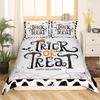 Pink Ghosts Duvet Cover Set Single Size Halloween Theme Bedding Set 2/3pcs Kids Girl Room Decor Gothic Skull Spider Bat Pumpkin