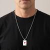 Collier pendentif carte à jouer As de Pique Hip Hop pour Homme Acier Inoxydable As de Cœur Collier Cartes à Jouer Bijoux Cadeaux