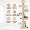 Cat Tree Floor To Ceiling Cat Tree Height Adjustable Cat Tower 6 Tier Hemp Scratching Post High Sturdy Cat Activity Tree Cat Scratching Post
