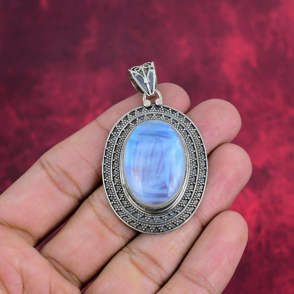 Rainbow Opal Jewelry, 925 Solid Sterling Silver Jewelry, Handmade Pendant, Lovely Gemstone Jewelry For Her