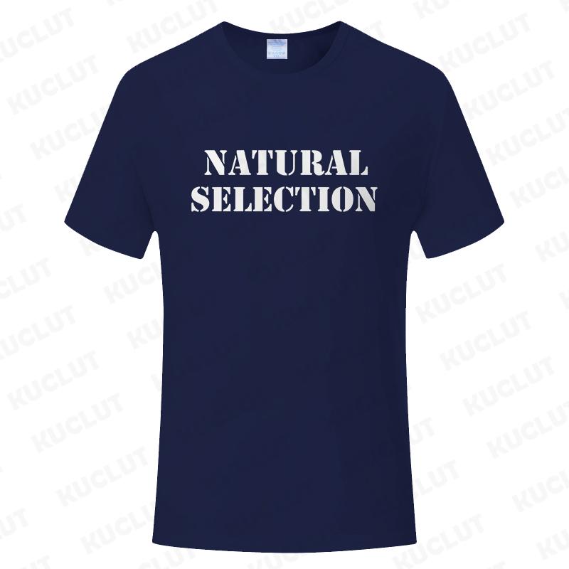 Natural Selection Printing Man T-shirts Evolution Graphic T Shirts Fashion Streetwear Harajuku Tops Male Oversized Clothing