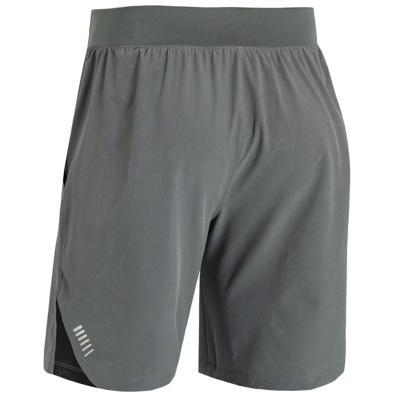 Under Armour Solid Logo Elastic Waist Sports Shorts Men Shorts Peach Gray 1371000-012