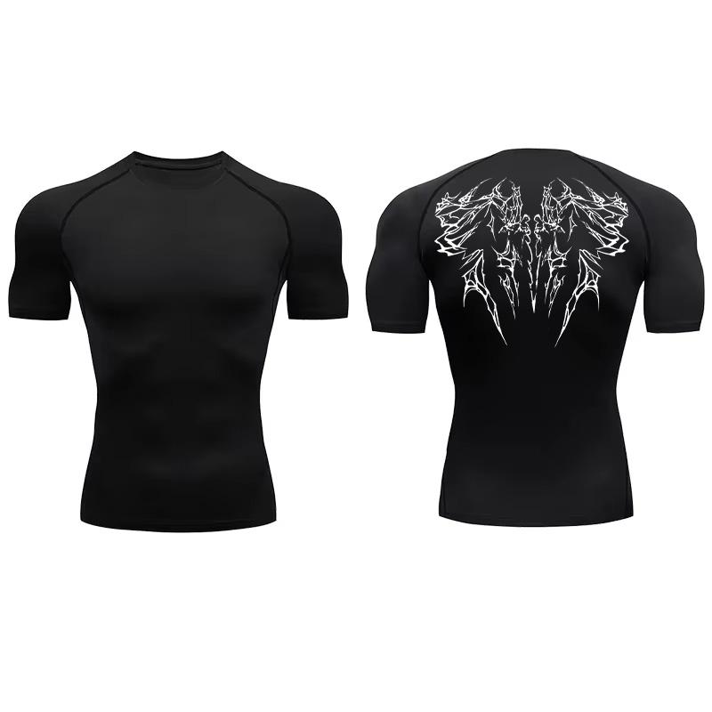 Heren Compressie T-shirt Sportschool Hardlopen Sneldrogend Nauwsluitend Sportkleding Fitness Ademend Casual Trainingsshirt Korte Mouw