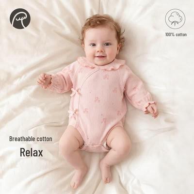 Sweet Baby Girl's Pure Cotton Long-Sleeve Romper
