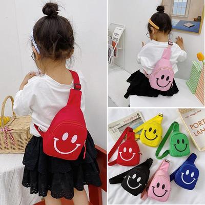 2024 Smiley Face Crossbody Backpack – Large Capacity for Kids, Baby Girls, and Toddlers