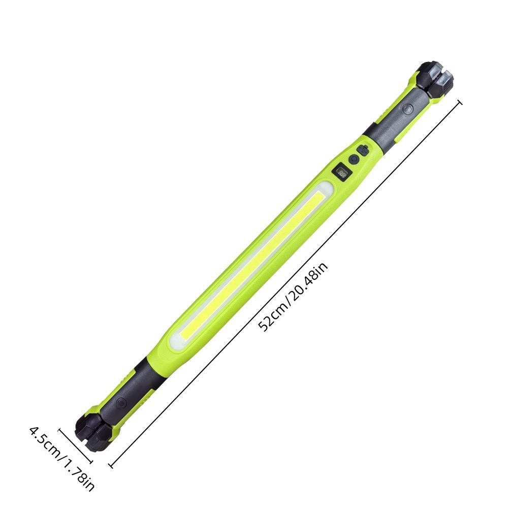 

Super Bright Intelligent Digital Display Magnetic Work Light Rechargeable Underhood WorkLamp Bar For Car Repair Outdoor lighting 1PC зелений