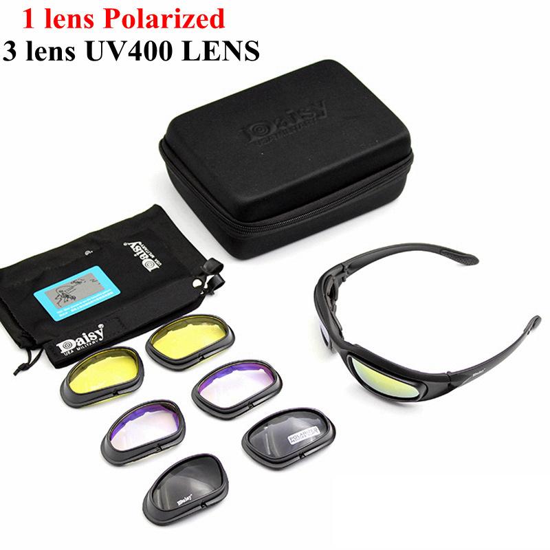 For Daisy Tactical Polarized Glasses Outdoor Sport Goggles Sunglasses with 4 Lens Original Box Men Shooting Hiking Eyewear Gafas
