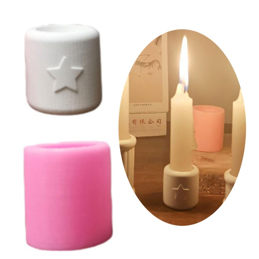 Candle Mould Decors Casting Molds DIY 3D Silicone Mould Cylinders Candle Mould Silicone Molds Handicrafts Candle Holder