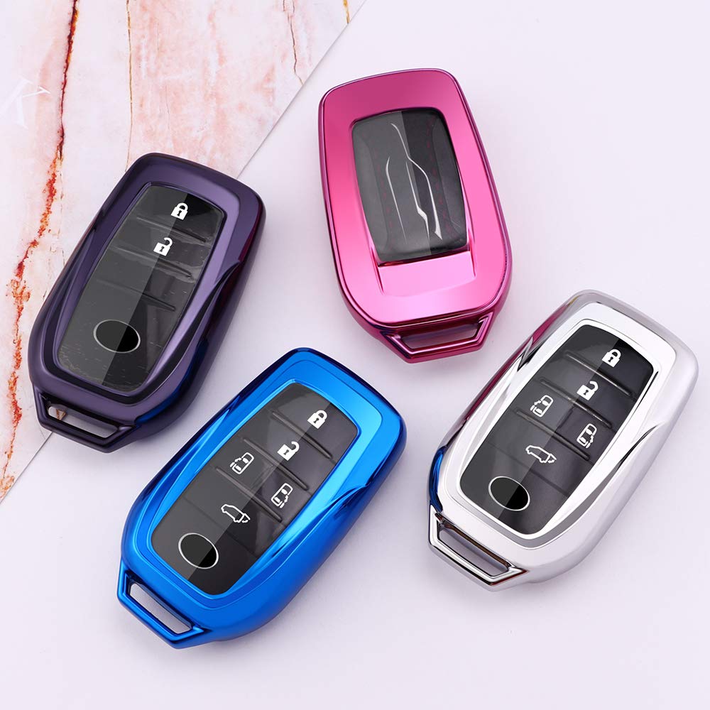 Toyota Key Case, Protection, Smart Key Cover, Metallic Gloss, Keychain, Stylish, Good Texture, High