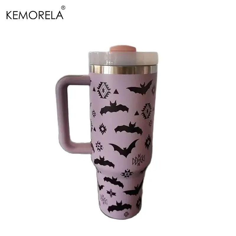 

Halloween Print 40oz Stainless Steel Thermos Cup 1200ML with Lid Handle Straw Vacuum Insulated Water Bottle Travel Coffee Mug 1200ml